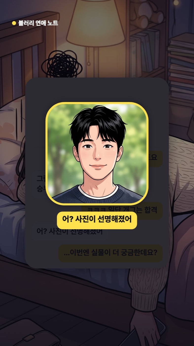 대화 후 선명해진 프로필 사진
