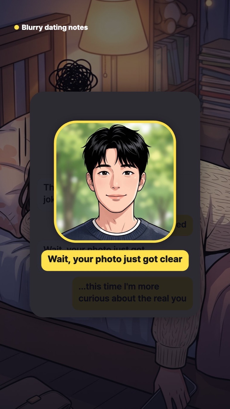 Profile photo revealed after chatting