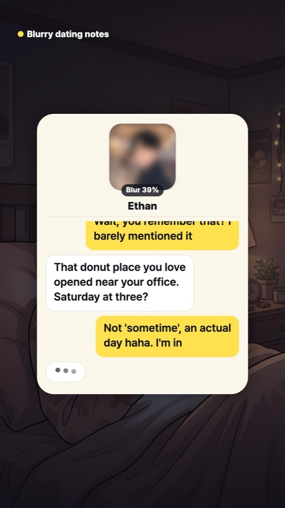 Chat screen where he checks on her cold, suggests Saturday and asks about her boss