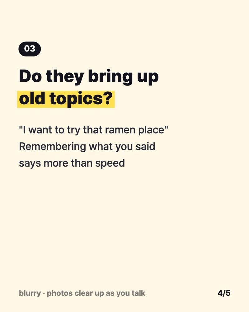 Do they bring up old topics